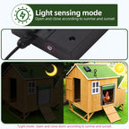 Solar Powered Automatic Chicken Coop Door 4 Modes Automatic Chicken Door with Remote Control, Solar – Waterproof