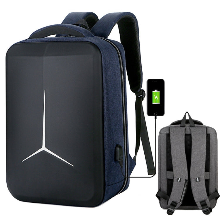 Multifunctional Waterproof Business Sports Laptop Backpack with USB Port, 15 inch, 17 inch – Waterproof, Wear-resistant 15 inch Navy Blue