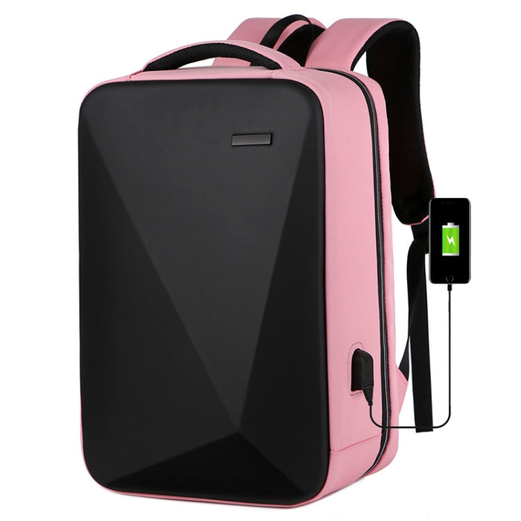 Large Capacity Password Lock Anti-Theft Laptop Backpack With USB Port, 16 inch – Waterproof, Wear-resistant 16 inch Pink