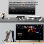 For PS5 Slim JYS-P5189 Console Horizontal Placement Stand Digital / Optical Drive Version Universal Storage Mount, Black, White, Transparent – Durable Build, Easy to Use