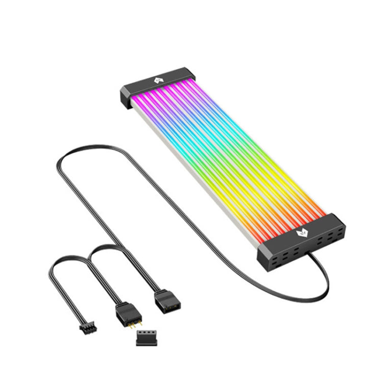 AOSOR Al200 Neon Cable Computer Motherboard Graphics Card Glow Board Power Supply Line Decoration, AL200 – Durable Build, Easy to Use AL200 Black