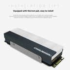 COOLMOON CM-M2A M.2 2280 Solid State Drive Cooler 5V ARGB Hard Drive Heatsink, CM-M2A – Aluminum Alloy