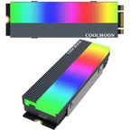 COOLMOON CM-M2A M.2 2280 Solid State Drive Cooler 5V ARGB Hard Drive Heatsink, CM-M2A – Aluminum Alloy