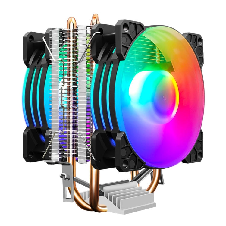 COOLMOON Frost Double Copper Tube CPU Fan Desktop PC Illuminated Silent AMD Air-Cooled Cooler, P2 Magic Moon Edition Single Fan, P22 Magic Moon Edition Double Fan, P2 Streamline Edition Single Fan, P22 Streamline Edition Double Fan – Durable Build,... P22 Magic Moon Edition Double Fan