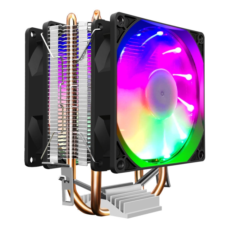 COOLMOON Frost Double Copper Tube CPU Fan Desktop PC Illuminated Silent AMD Air-Cooled Cooler, P2 Magic Moon Edition Single Fan, P22 Magic Moon Edition Double Fan, P2 Streamline Edition Single Fan, P22 Streamline Edition Double Fan – Durable Build,... P22 Streamline Edition Double Fan