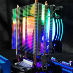 COOLMOON Frost Double Copper Tube CPU Fan Desktop PC Illuminated Silent AMD Air-Cooled Cooler, P2 Magic Moon Edition Single Fan, P22 Magic Moon Edition Double Fan, P2 Streamline Edition Single Fan, P22 Streamline Edition Double Fan – Durable Build,...