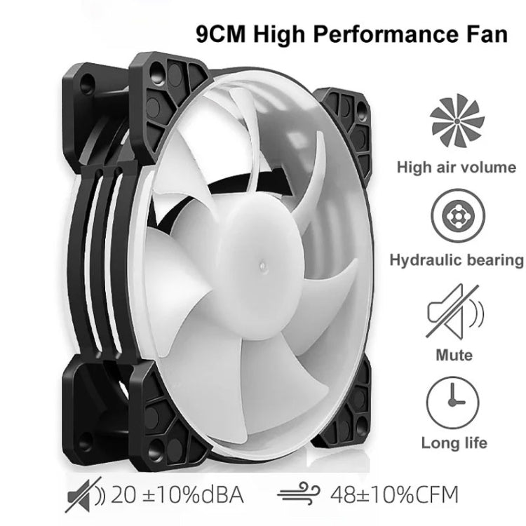COOLMOON Frost Double Copper Tube CPU Fan Desktop PC Illuminated Silent AMD Air-Cooled Cooler, P2 Magic Moon Edition Single Fan, P22 Magic Moon Edition Double Fan, P2 Streamline Edition Single Fan, P22 Streamline Edition Double Fan – Durable Build,...