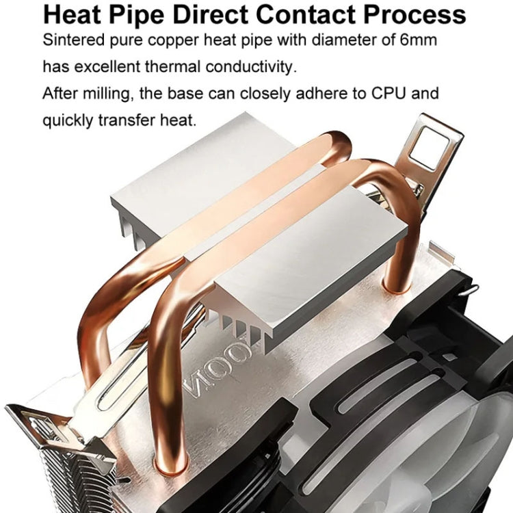 COOLMOON Frost Double Copper Tube CPU Fan Desktop PC Illuminated Silent AMD Air-Cooled Cooler, P2 Magic Moon Edition Single Fan, P22 Magic Moon Edition Double Fan, P2 Streamline Edition Single Fan, P22 Streamline Edition Double Fan – Durable Build,...