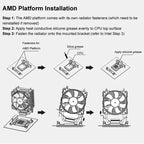 COOLMOON Frost Double Copper Tube CPU Fan Desktop PC Illuminated Silent AMD Air-Cooled Cooler, P2 Magic Moon Edition Single Fan, P22 Magic Moon Edition Double Fan, P2 Streamline Edition Single Fan, P22 Streamline Edition Double Fan – Durable Build,...