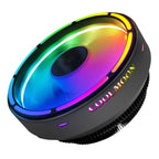 COOLMOON CPU Cooler Desktop Computer Auto Color Change Multi-Platform Mute Cooling Fan, CM-BF-RGB – Durable Build, Easy to Use CM-BF-RGB
