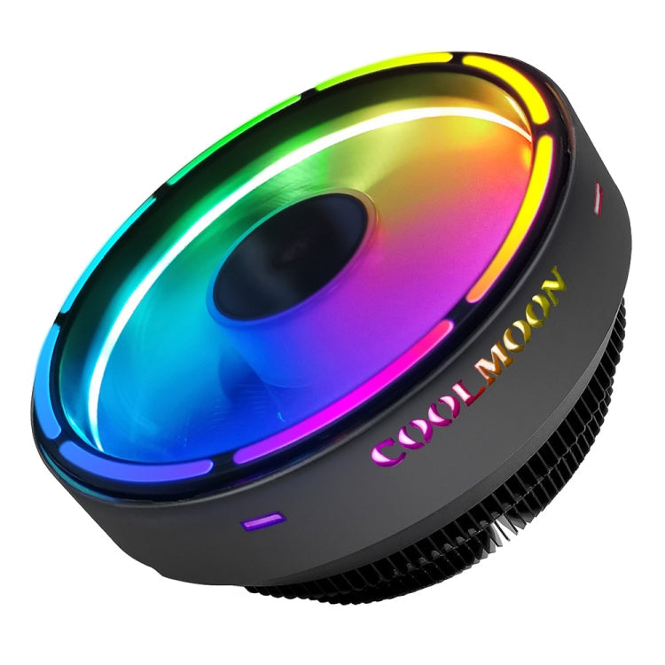COOLMOON CPU Cooler Desktop Computer Auto Color Change Multi-Platform Mute Cooling Fan, CM-BF-RGB – Durable Build, Easy to Use CM-BF-RGB
