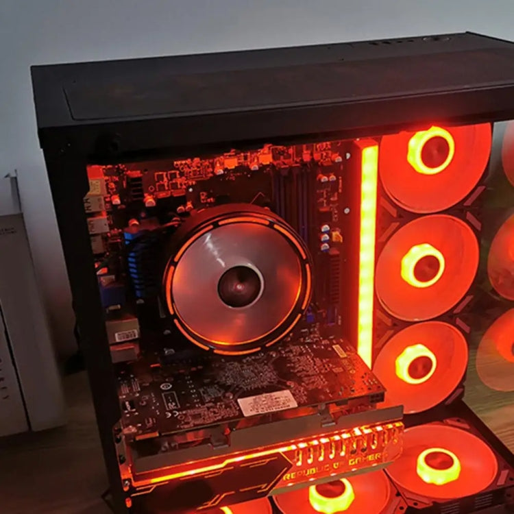 COOLMOON CPU Cooler Desktop Computer Auto Color Change Multi-Platform Mute Cooling Fan, CM-BF-RGB – Durable Build, Easy to Use