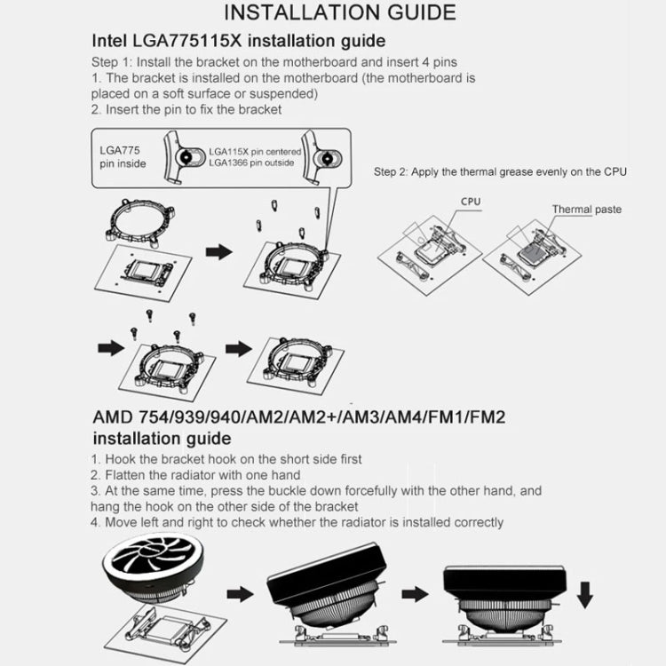 COOLMOON CPU Cooler Desktop Computer Auto Color Change Multi-Platform Mute Cooling Fan, CM-BF-RGB – Durable Build, Easy to Use
