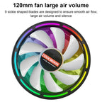 COOLMOON CPU Cooler Desktop Computer Auto Color Change Multi-Platform Mute Cooling Fan, CM-BF-RGB – Durable Build, Easy to Use