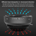 COOLMOON CPU Cooler Desktop Computer Auto Color Change Multi-Platform Mute Cooling Fan, CM-BF-RGB – Durable Build, Easy to Use