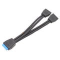 Computer Motherboard 19 Pin USB3.0 One To Two Extension Cable, 21cm 19Pin – Durable Build, Easy to Use 21cm 19Pin