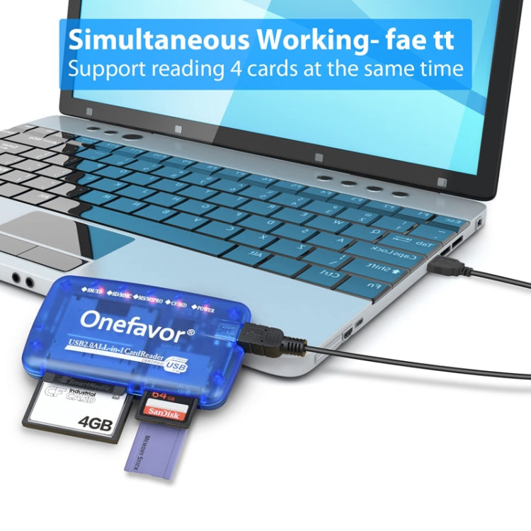 Onefavor All-In-One Card Reader Support SM / XD / SD / MMC / MS / CF Card, All-In-One, Card Reader+Type-C Adaptor, Card Reader+8 Pin Adaptor – Durable Build, Easy to Use