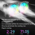 COOLMOON CM-YM-240T Digital ARGB Lens Edition Integrated Water Cooling CPU Cooler Temperature Display CPU Fan, CM-YM-240T – Aluminum Alloy