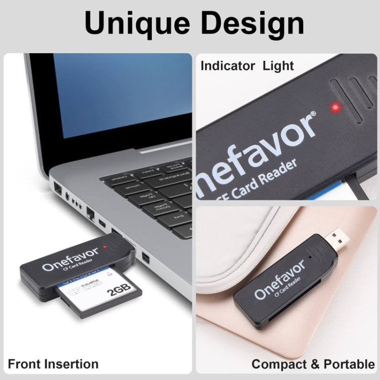 Onefavor USB2.0 High Speed Read And Write CF Card Reader, CF Card Reader – Durable Build, Easy to Use