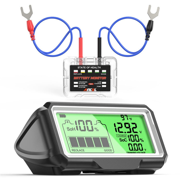 ANCEL 12V LED Car Battery Tester SOH/SOC Rechargeable Battery Analysis Tool, BM200 PRO BM200 PRO