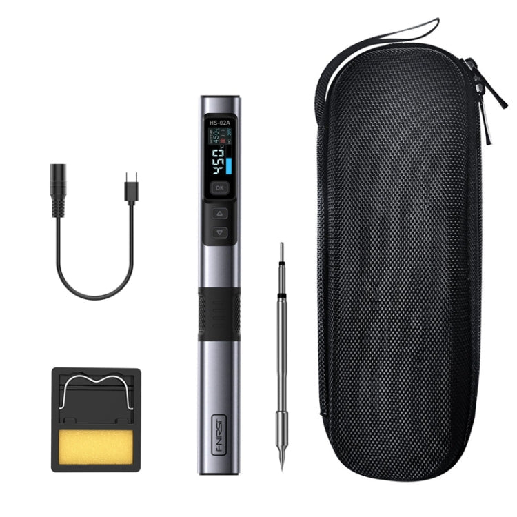 FNIRSI Portable Constant Temperature Soldering Iron Set, HS-02A Standard-B Round Tip, HS-02A Standard 6 Head, HS-02B Standard K, HS-02B Standard 3 Head HS-02A Standard-B Round Tip