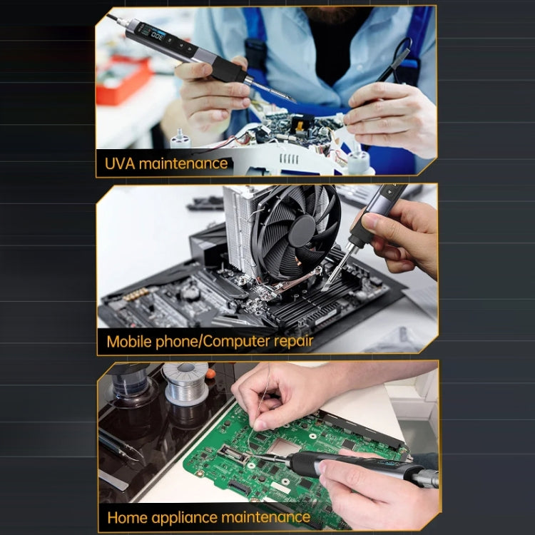 FNIRSI Portable Constant Temperature Soldering Iron Set, HS-02A Standard-B Round Tip, HS-02A Standard 6 Head, HS-02B Standard K, HS-02B Standard 3 Head