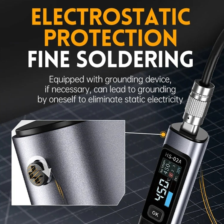 FNIRSI Portable Constant Temperature Soldering Iron Set, HS-02A Standard-B Round Tip, HS-02A Standard 6 Head, HS-02B Standard K, HS-02B Standard 3 Head