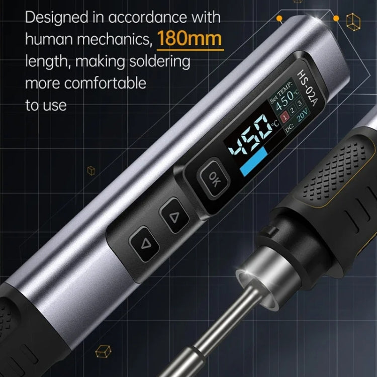 FNIRSI Portable Constant Temperature Soldering Iron Set, HS-02A Standard-B Round Tip, HS-02A Standard 6 Head, HS-02B Standard K, HS-02B Standard 3 Head