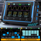 FNIRSI 2C53P Dual Channel Flat Panel Digital Oscilloscope Multimeter Signal Generator 3 In 1, 2C53P – Tempered Glass, TPU, 4K