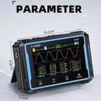 FNIRSI 2C53P Dual Channel Flat Panel Digital Oscilloscope Multimeter Signal Generator 3 In 1, 2C53P – Tempered Glass, TPU, 4K