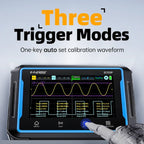 FNIRSI 2C53P Dual Channel Flat Panel Digital Oscilloscope Multimeter Signal Generator 3 In 1, 2C53P – Tempered Glass, TPU, 4K