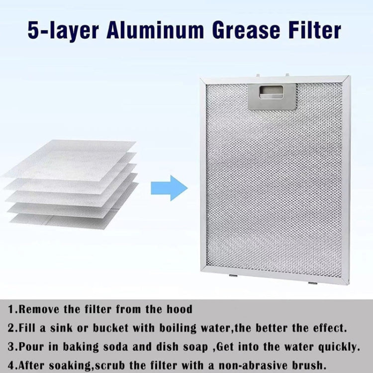 2pcs 10.2 x 12.5 Inch Range Hood Filter 5-Layer Aluminum Mesh Hood Grease Filter, 10.2 x 12.5 Inch – Durable Build, Easy to Use