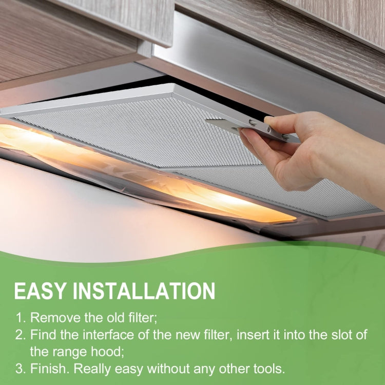 2pcs 10.2 x 12.5 Inch Range Hood Filter 5-Layer Aluminum Mesh Hood Grease Filter, 10.2 x 12.5 Inch – Durable Build, Easy to Use