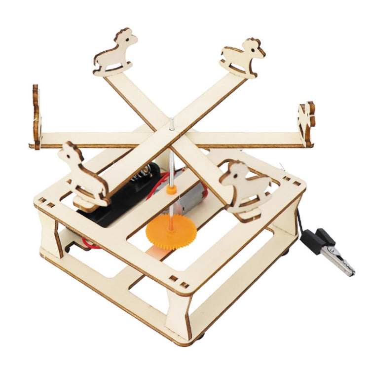 Electrical Carousel Assembly Model Children DIY Science Technology Production Homemade Toy, Electrical Carousel Electrical Carousel