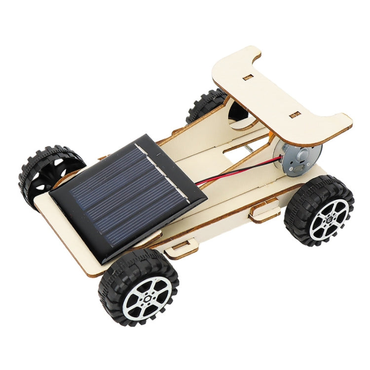 Solar Car DIY Wooden Assembly Children Educational Toy Science Technology Creator Work – Durable Build, Easy to Use Default Title