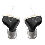 1pair Invisible In-Ear Hearing Aid Sound Amplifier For The Elderly And Hearing Impaired, 1pair Black, 1pair Skin, 1pair Red and Blue 1pair Black Black