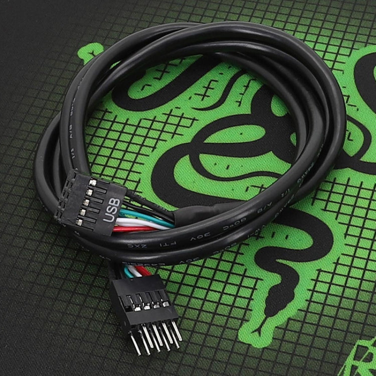 Motherboard 9Pin USB2.0 Extension Cable 26AWG Double Shielded Cord, 20cm, 30cm, 50cm, 60cm – Durable Build, Easy to Use