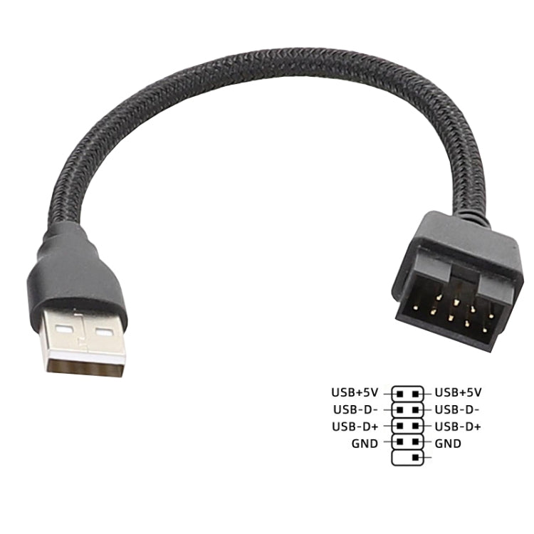 USB-A Male To 9Pin Motherboard Built-In RGB Data To External U Port Adapter Cable, USB-A Male To 9Pin – Durable Build, Easy to Use