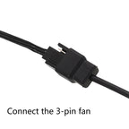 DC5521 Power Adapter To 12V Computer Case 4Pin Fan Cable, DC5521 To 12V 4Pin – TPU