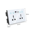 Graffiti Smart Socket With Switch USB+Type-C Dual Port Remote Control Socket, UK Plug, Wifi White, Wifi Black, ZigBee White, ZigBee Black