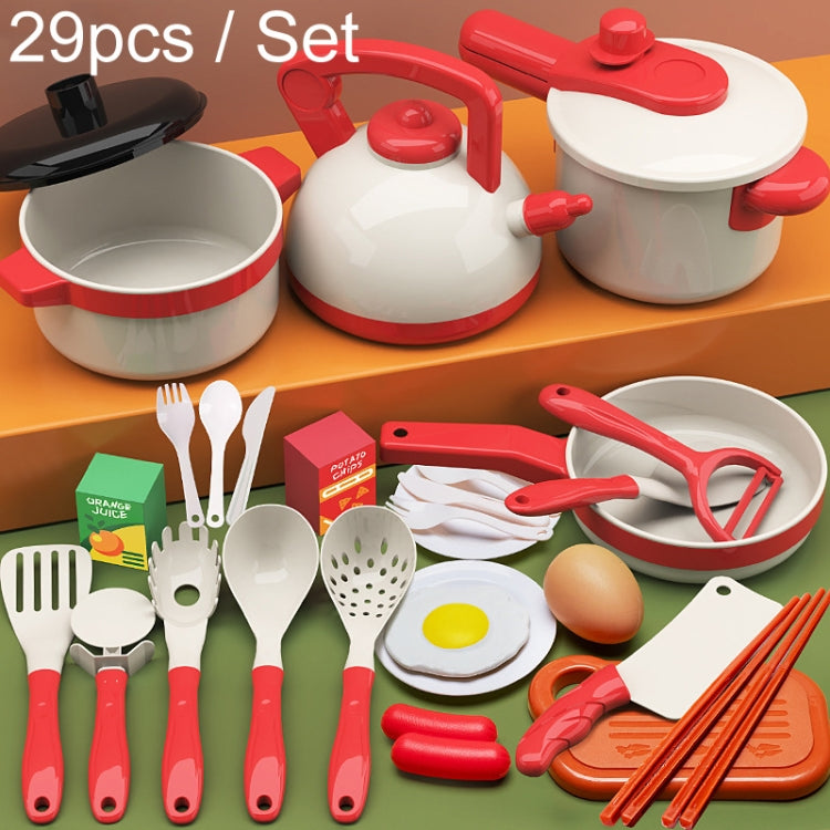 Children Simulation Kitchen Cooking Toys Pretend Play Educational Toys Set, 29pcs / Set, 60pcs / Set, 73pcs / Set, 90pcs / Set – Wear-resistant 29pcs Set