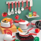 Children Simulation Kitchen Cooking Toys Pretend Play Educational Toys Set, 29pcs / Set, 60pcs / Set, 73pcs / Set, 90pcs / Set – Wear-resistant