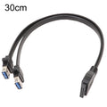 Motherboard USB3.0 Panel Cable Front 19Pin To Dual-Port A Female Data Flat Cable, 30cm, 50cm, 80cm – Durable Build, Easy to Use 30cm