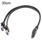 Motherboard USB3.0 Panel Cable Front 19Pin To Dual-Port A Female Data Flat Cable, 30cm, 50cm, 80cm – Durable Build, Easy to Use 30cm