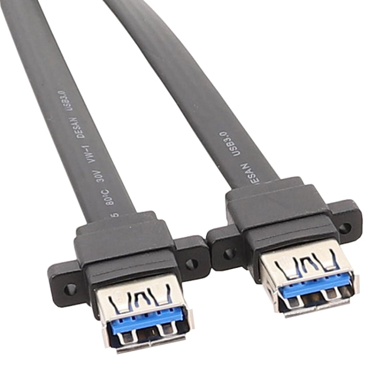 Motherboard USB3.0 Panel Cable Front 19Pin To Dual-Port A Female Data Flat Cable, 30cm, 50cm, 80cm – Durable Build, Easy to Use