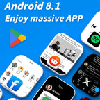 APPLLP Smart Watch – 4 MAX 2.02-Inch Android 8.1 Full Network Wifi Card Bluetooth Smart...