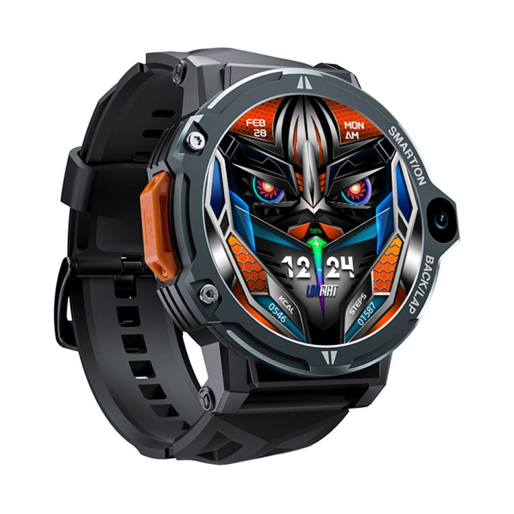 LOKMAT APPLLP6 PRO 1.54-inch 4G+64G Android 8.1 Dual-camera Independent Card Smart Watch Black