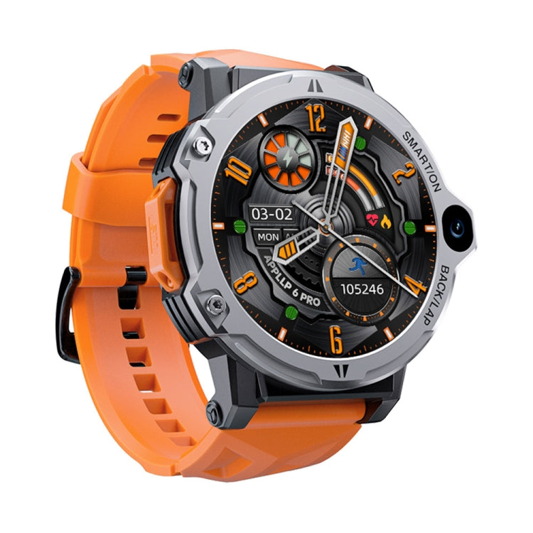 LOKMAT APPLLP6 PRO 1.54-inch 4G+64G Android 8.1 Dual-camera Independent Card Smart Watch Silver