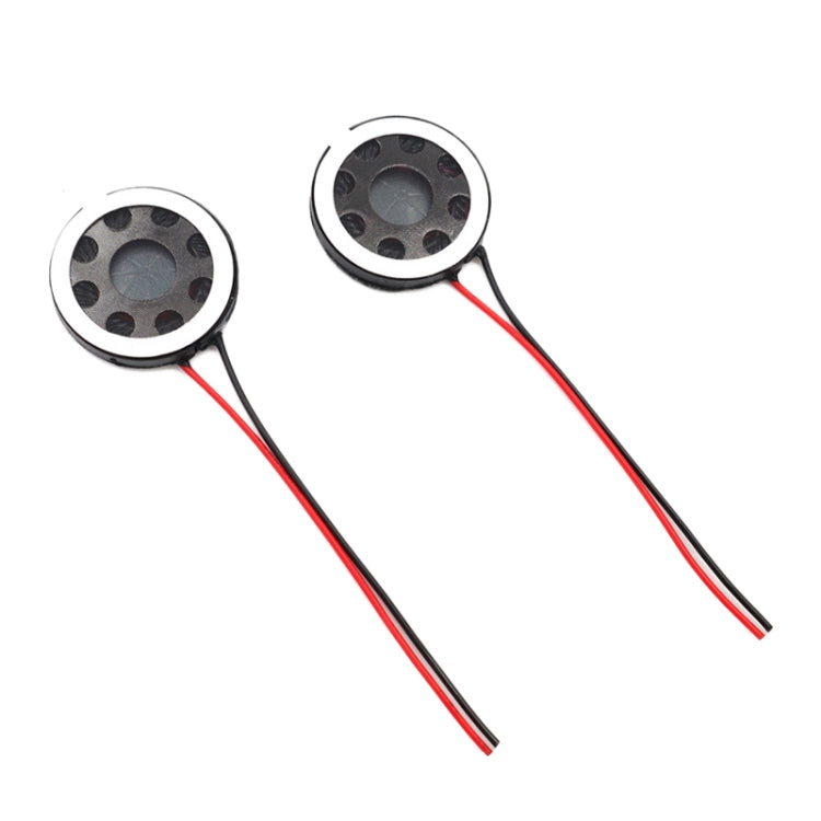 2PCS 20mm 8Ohm 0.5W/1W For Medical Toys Security Plastic Speaker Internal Magnetic Welding Wire Voice Speaker Default Title