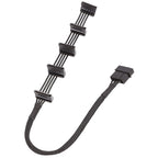 18AWG Large 4Pin Sleeve Grid 1 To 5 SATA Hard Drive Cage Cable, 40cm 4Pin 1 To 5 – Durable Build, Easy to Use 40cm 4Pin 1 To 5